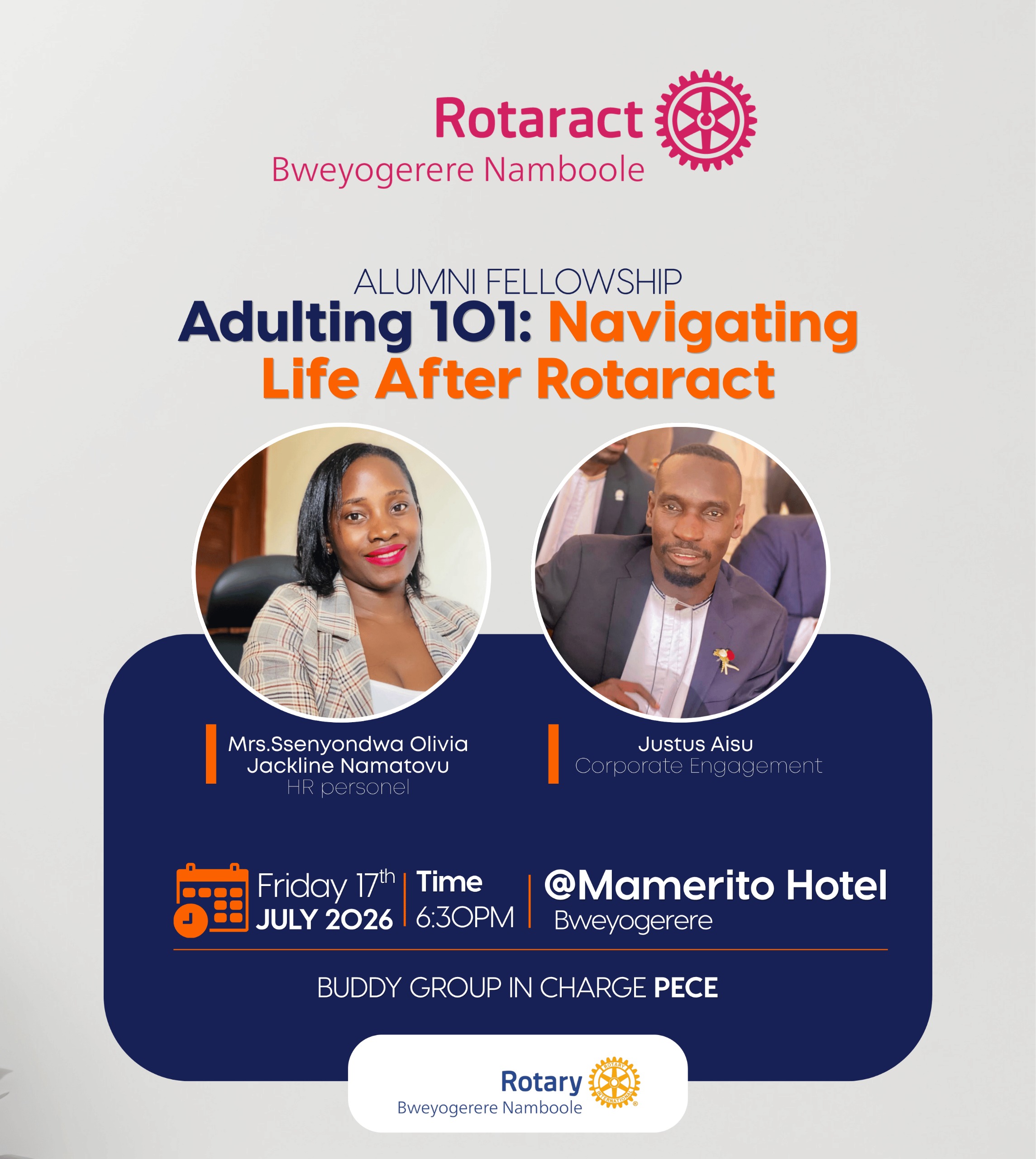 Alumini Fellowship. Adulting 101; Navigating life after Rotaract